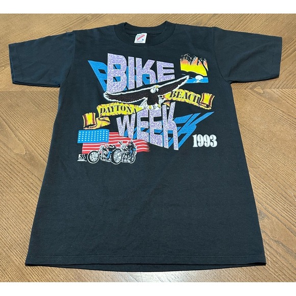 Jerzees Other - VTG Daytona Beach Bike Week T Shirt‎ Mens Small DS Single Stitch 1993 Eagle 52nd